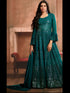 Teal Heavy Georgette Anarkali Dress 195190