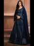 Navy Blue Heavy Georgette Anarkali Dress 195192