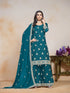 Teal Chinon Sharara Suit 195218