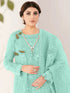 Mint Heavy Organza Sharara Suit 195679 Closure View