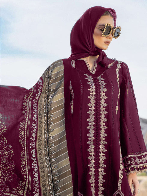 Burgundy Rayon Pant Suit 199574 Closure View