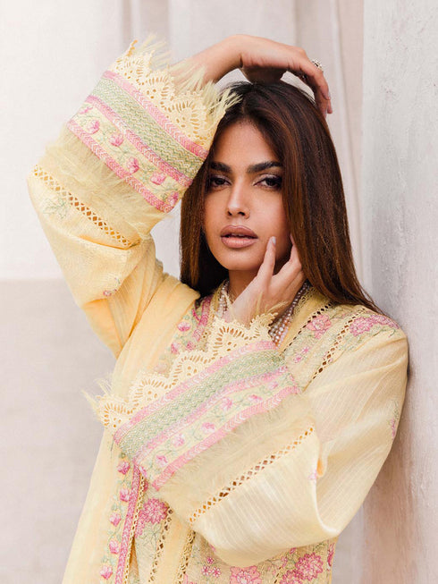 Cream Rayon Pant Suit 199581 Back View