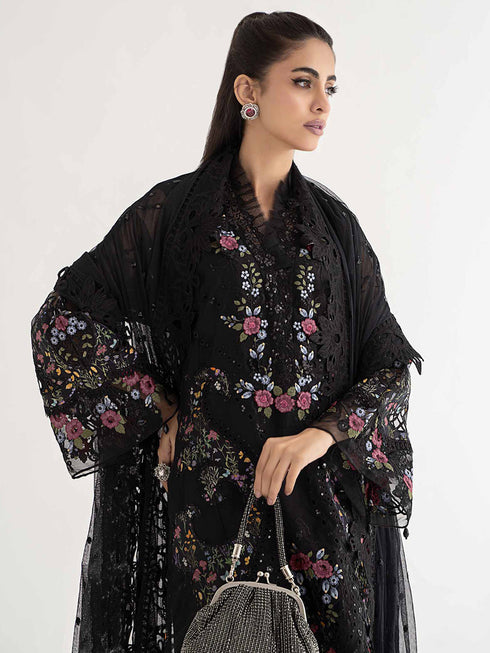 Black Heavy Cotton Pant Suit 199583 Back View