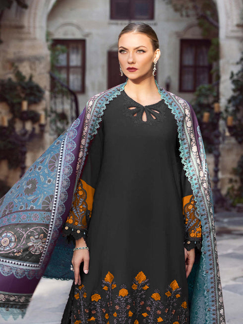 Black Rayon Palazzo Suit 199768 Closure View