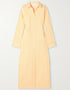 Designer Party Wear Maxi Dress Yellow Rayon Blend Maxi Dress Back View