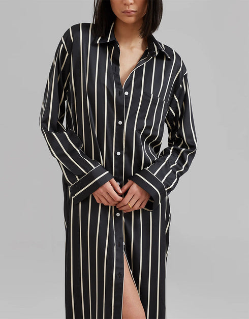 Designer Party Wear Maxi Dress Black Heavy Organza Silk Maxi Dress Side View