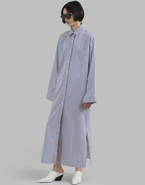 Designer Party Wear Maxi Dress Blue Rayon Blend Maxi Dress Front View