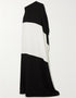 Designer Party Wear Readymade Maxi Dress Black Fluid Crepe Silk Suit Back View