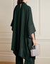 Designer Party Wear Readymade One Piece Dark Green Korean Nida Pant Suit Front View
