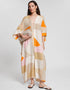 Cream Soft Silk Crepe Maxi Dress