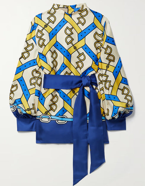 Designer Readymade Co-Ord Sets With Belt And Pockets Pale Silver Soft Satin Silk Pant Suit Side View