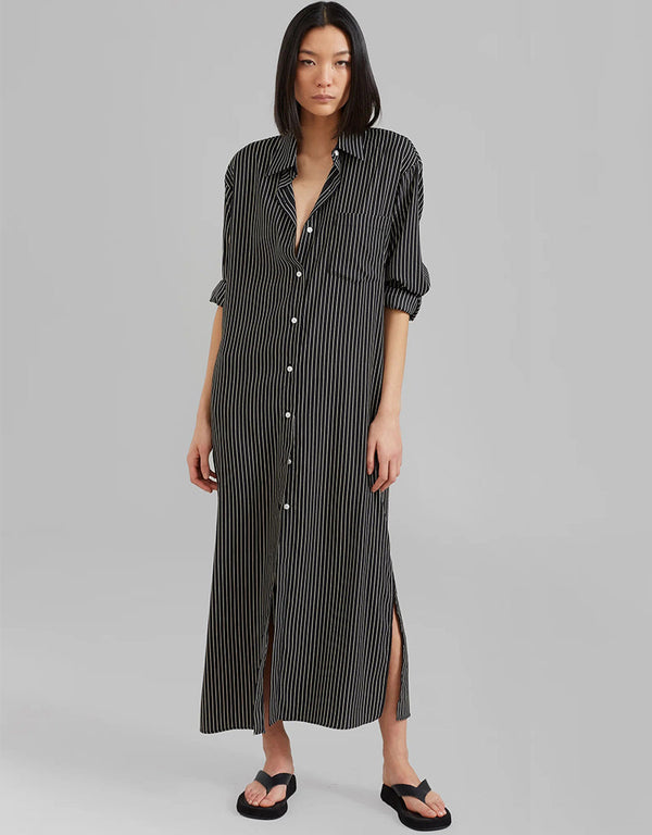 Designer Party Wear Maxi Dress Black Heavy Organza Silk Maxi Dress Front View