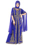 Trendy Blue Georgette Pearl Embroidery Kaftan