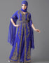 Trendy Blue Georgette Pearl Embroidery Kaftan