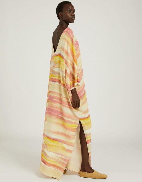 Cream Cotton Voil Maxi Dress