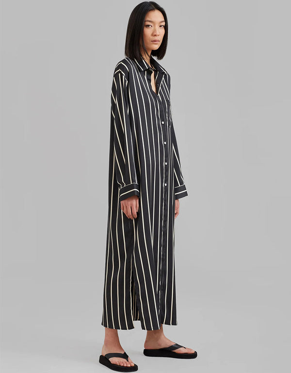 Designer Party Wear Maxi Dress Black Heavy Organza Silk Maxi Dress Front View