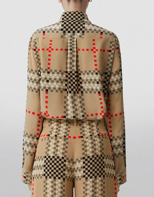 Designer Party Wear Readymade Co-Ords Set Light Brown Korean Bsy Pant Shirt Back View