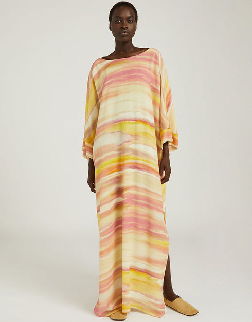 Cream Cotton Voil Maxi Dress