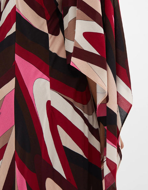 Designer Party Wear Maxi Dress Red French Moss Maxi Dress Back View