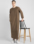 Brown Thobes Cotton Blend Plain Solid Work