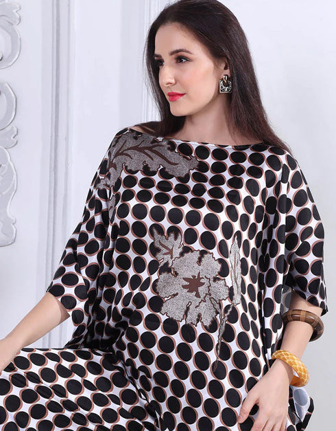 Designer Party Wear Readymade Co-Ords Set Black Satin Silk Pant Shirt Back View