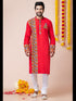 Red Kurta Heavy Rayon Churidar