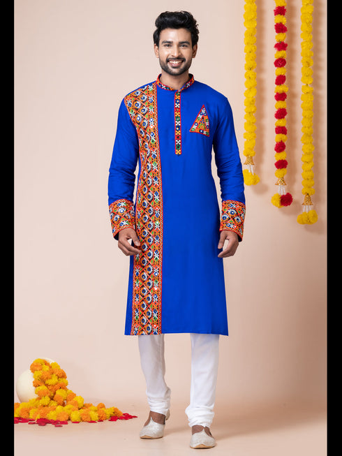 Blue Kurta Heavy Rayon Churidar