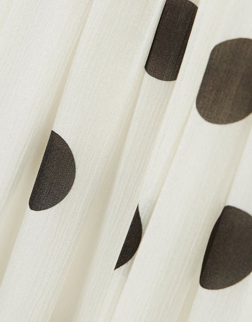 Designer Party Wear Off Shoulder Maxi Dress Off White Premium Twill Chiffon Maxi Dress Side View