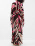 Designer Party Wear Maxi Dress Red French Moss Maxi Dress Side View