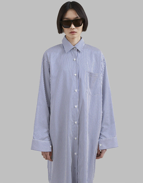 Designer Party Wear Maxi Dress Blue Rayon Blend Maxi Dress Side View