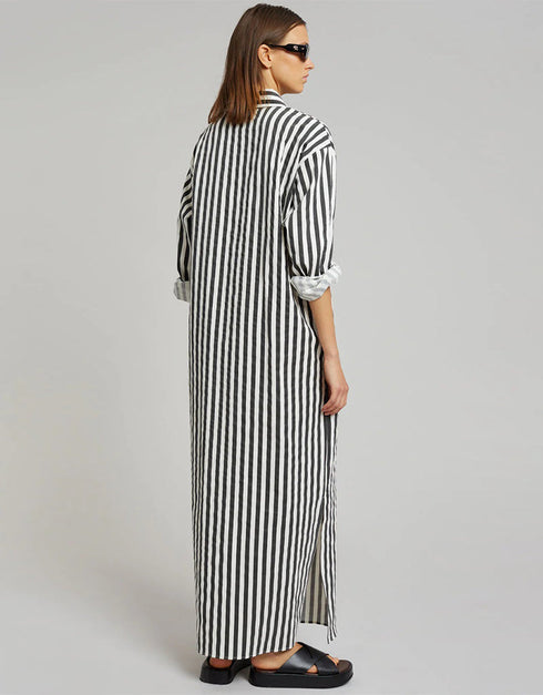 Designer Party Wear Maxi Dress Black Rayon Blend Maxi Dress Side View