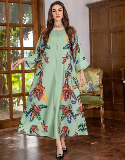 ffortless Sparkle: Diamond-Accented Abaya for Everyday Elegance