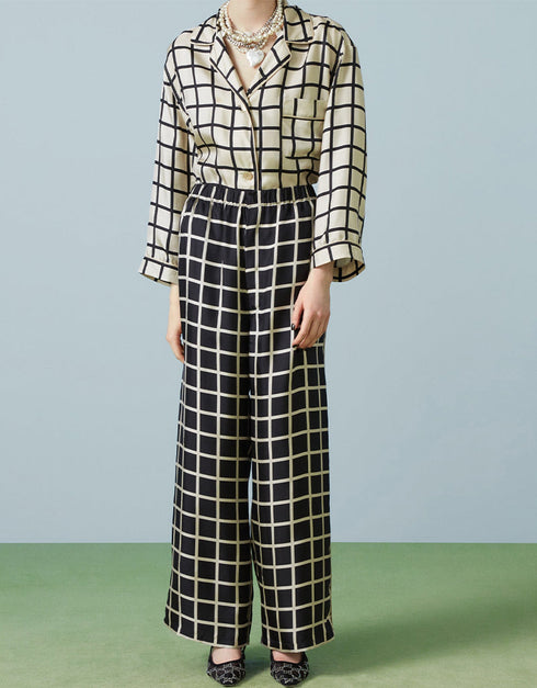 Designer Readymade Co-Ord Sets 3 Pockets With Lace Finished Borders Pastel Grey Premium Volvo Silk Pant Suit Side View