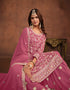 stylish tulip pink faux georgette designer party wear salwar suit with tulip pink faux georgette df-174-7401 Back View