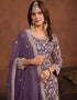 chic viola purple faux georgette designer party wear salwar suit with viola purple faux georgette df-174-7402 Front View
