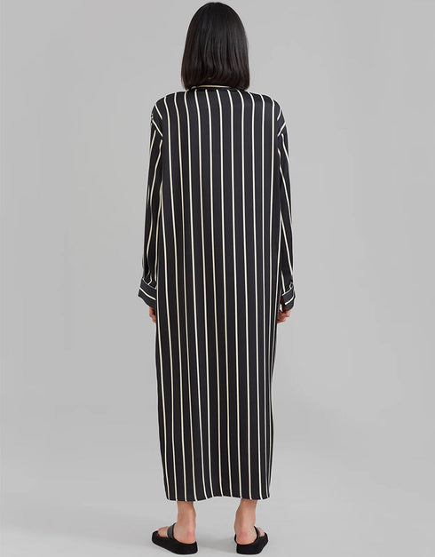 Designer Party Wear Maxi Dress Black Heavy Organza Silk Maxi Dress Close-up View