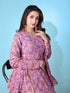 Purple Georgette Anarkali Dress Acy1051 Back View