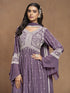 Purple Faux Georgette Sharara Suit Acy1112 Back View