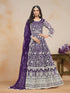 Purple Net Anarkali Dress Acy1233