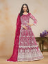Pink Net Anarkali Dress Acy1235