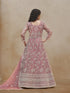 Pink Net Anarkali Dress Acy1841 Closure View