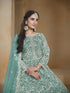 Sea Green Net Anarkali Dress Acy1843 Back View