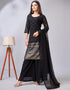 chic black georgette heavy designer wedding wear georgette salwar suit with black georgette 13559-acy3387 Front View