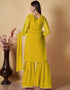 classy yellow georgette heavy designer wedding wear georgette salwar suit with yellow georgette 13570-acy3456 Close-up View