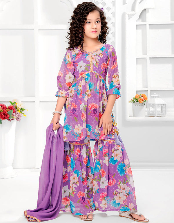 designer party wear readymade salwar suit georgette georgette purple of-13571-acy3459 Front View