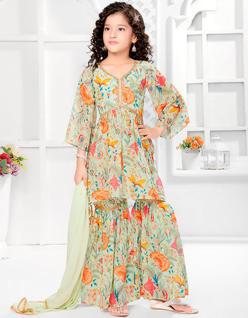 designer party wear readymade salwar suit georgette georgette off white of-13571-acy3460 Front View