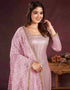 stylish pink butterfly net designer party wear salwar suit with pink american crepe 13632-acy3913 Close-up View