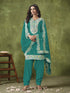 Green P V Chanderi Patiyala Dress Acy8417