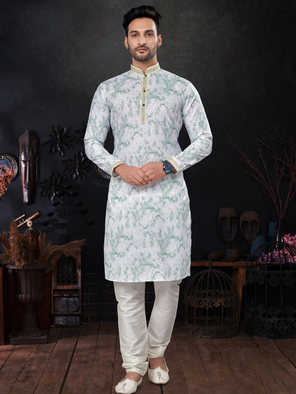 Blue Kurta Silk Payjama