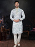 Blue Kurta Silk Payjama